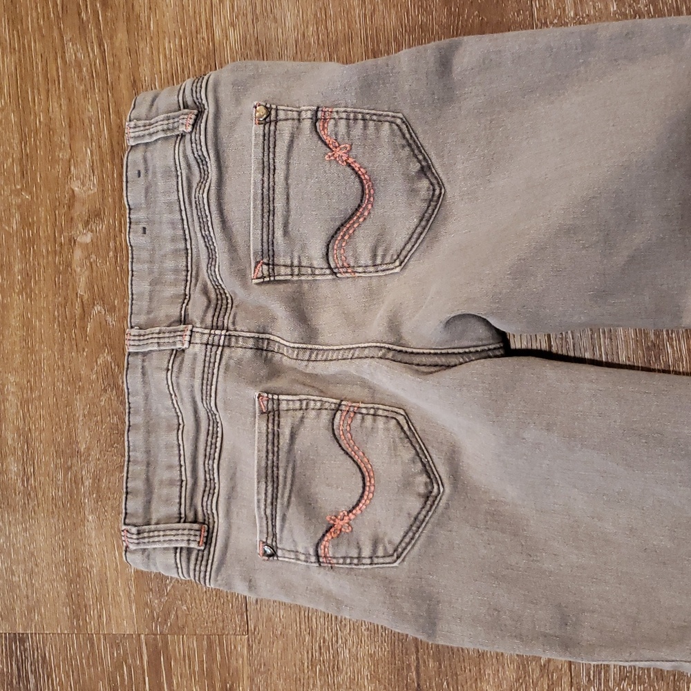 Parasuco Girls Gray Denim Slim Fit Jeans, Size 8